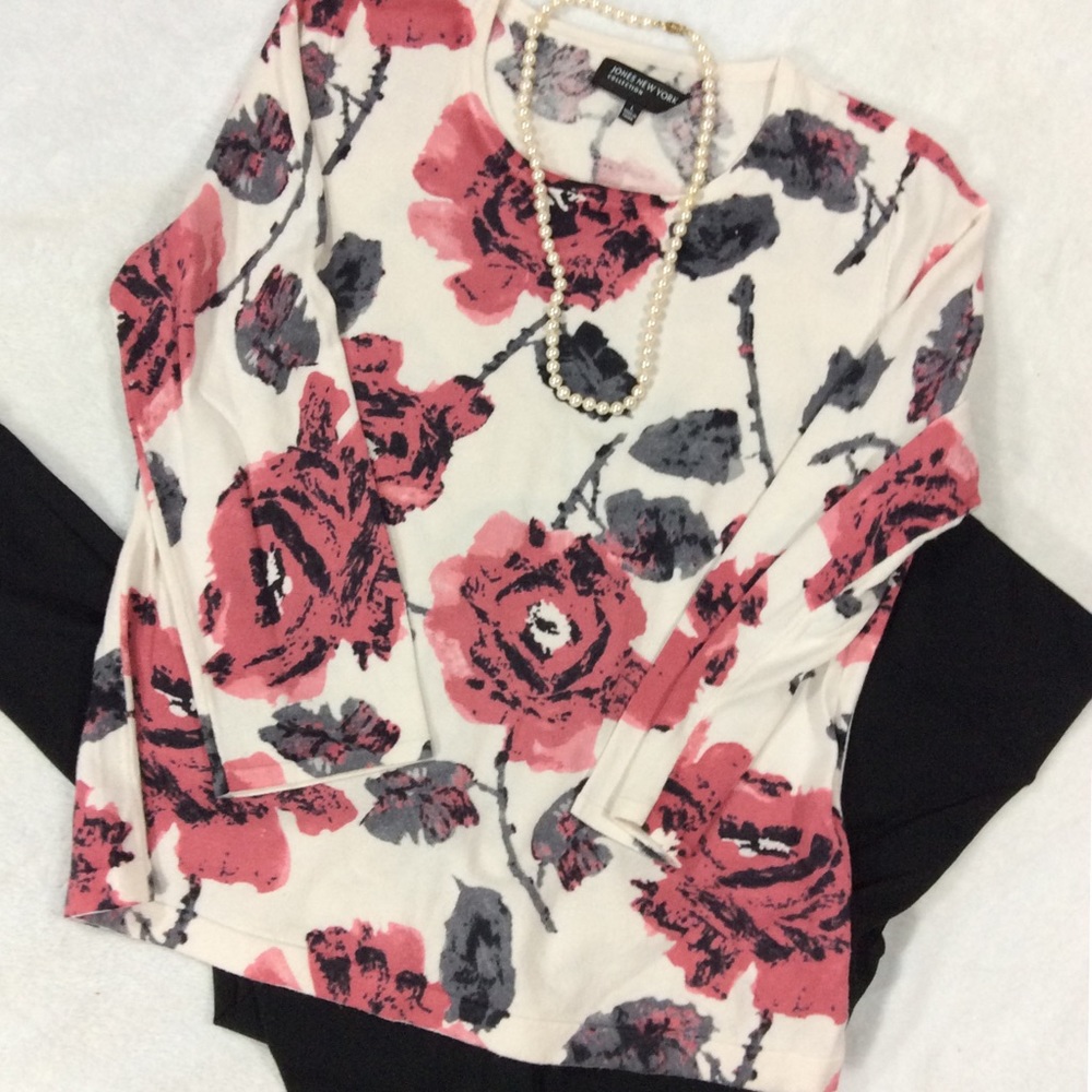 FLORAL SWEATER - Picture 2 of 12